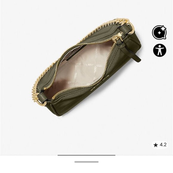 Michael Kors Jet Set Charm Chain Nylon Crossbody/Pouchette Shoulder Bag - Picture 3 of 8